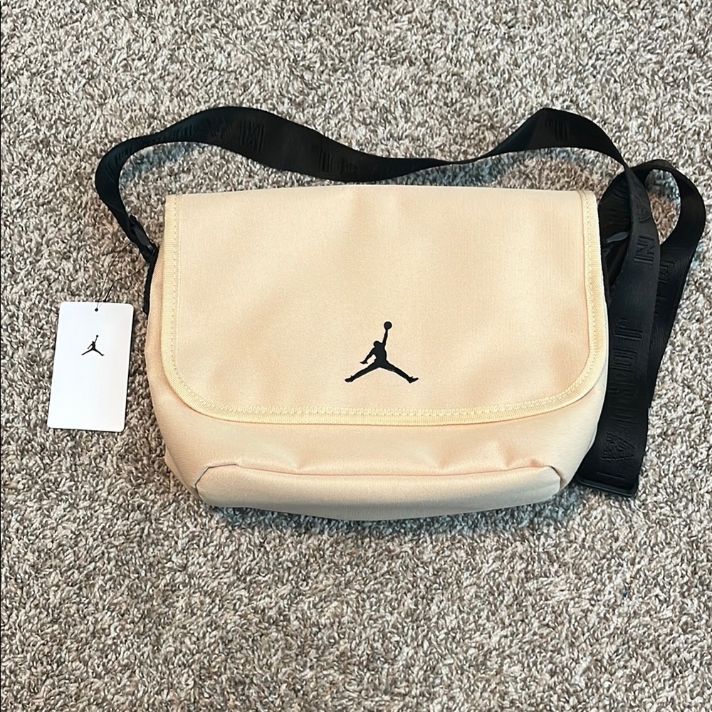 Jordan Cream Crossbody Messenger Bag